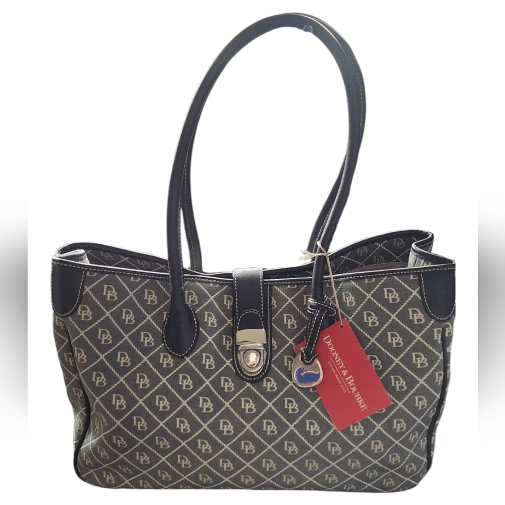 Dooney & Bourke Black and Gray Tote Bag